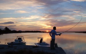 Sunset Fly Casting at Big Charlie's Lodge