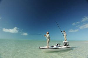 Hooking a Bonefish with Big Charlie Bahamas